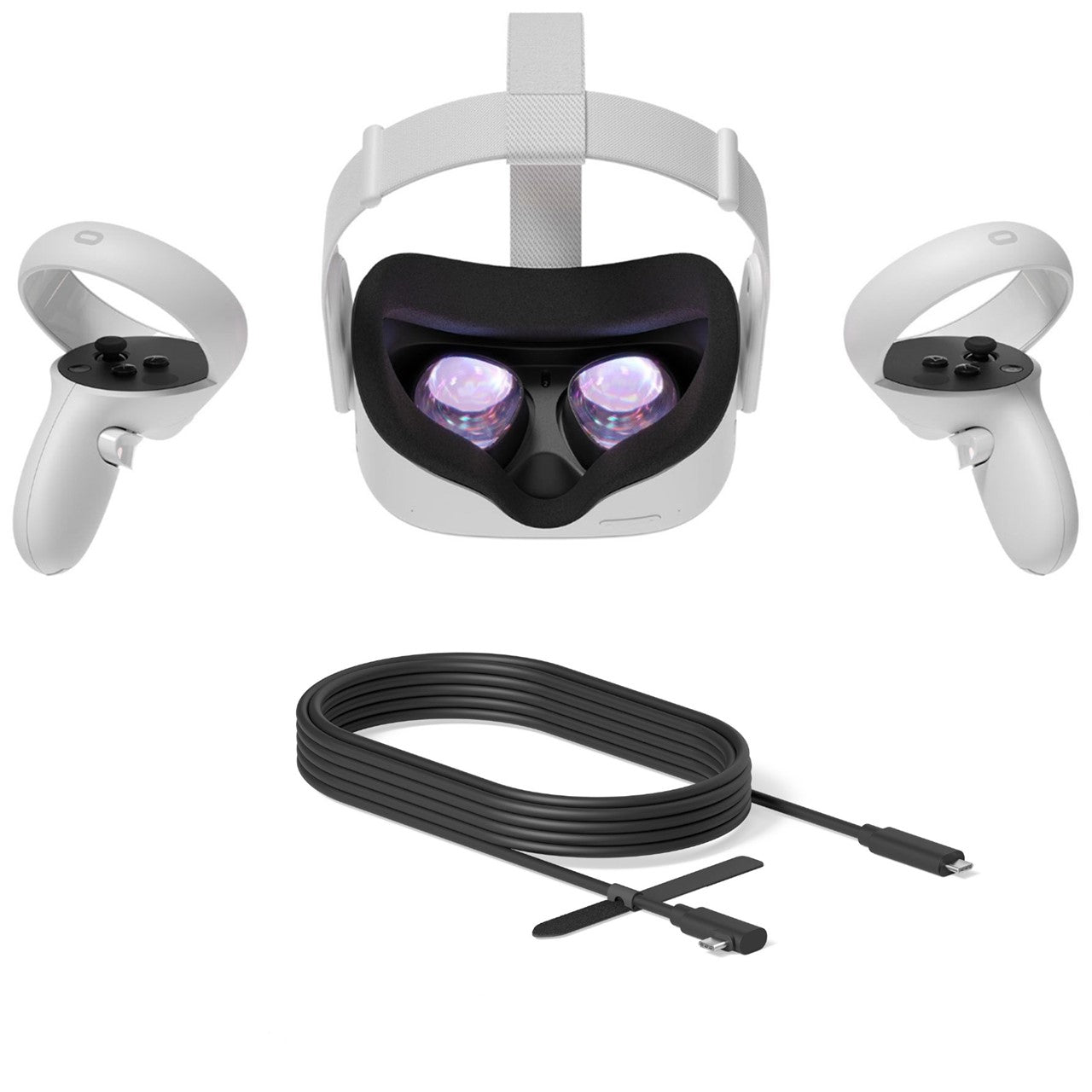 2020 Oculus Quest 2 All-In-One VR Headset, Touch Controllers, 128GB SSD, 1832x1920 up to 90 Hz Refresh Rate LCD, Glasses Compatible, 3D Audio, Mytrix Link Cable (3M) 2020 Oculus Quest 2 All-In-One VR Headset, Touch Controllers, 128GB SSD, 1832x1920 up to 90 Hz Refresh Rate LCD, Glasses Compatible, 3D Audio, Mytrix Link Cable (3M)